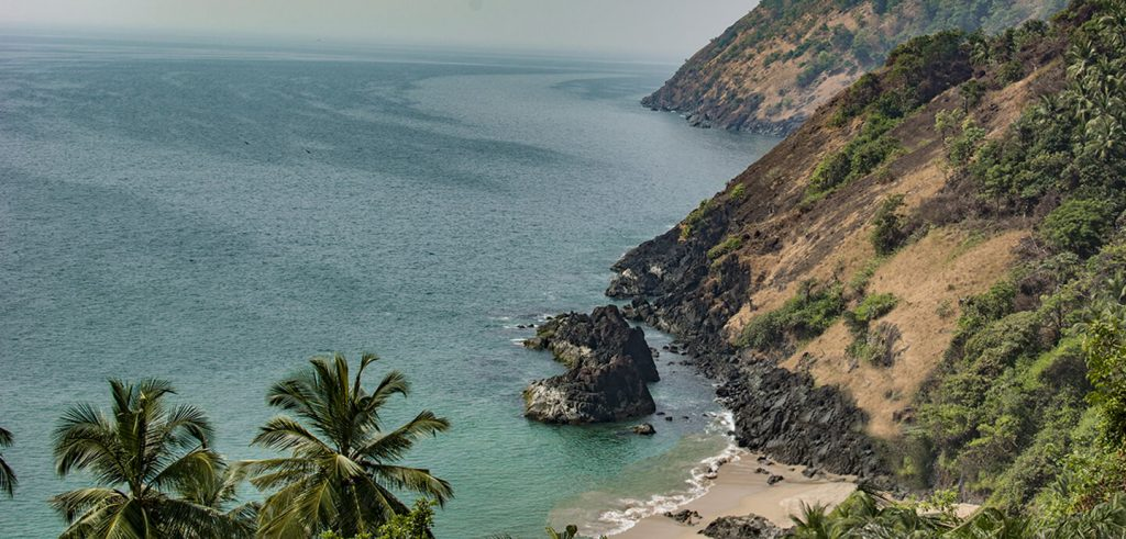 Scenic coastal view in Goa